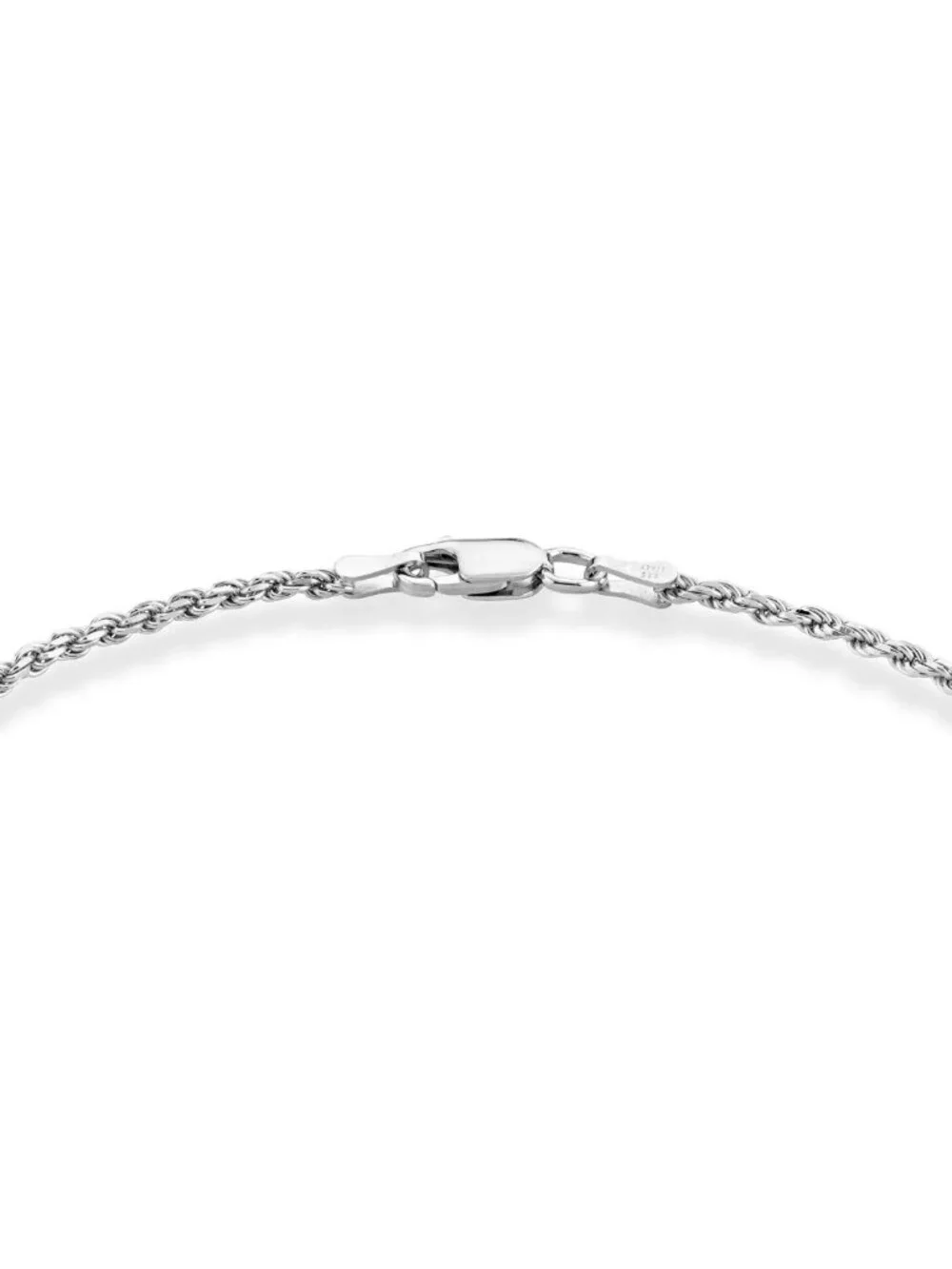 Sterling Silver Rope Bracelet for Women & Men | 2mm & 3mm Diamond-Cut Chain